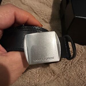 Ysl leather belt